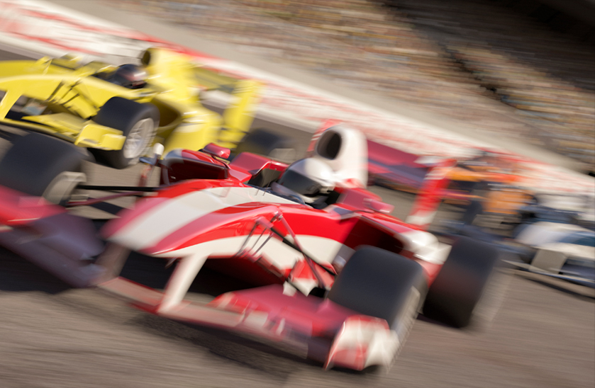 Racecars driving pic